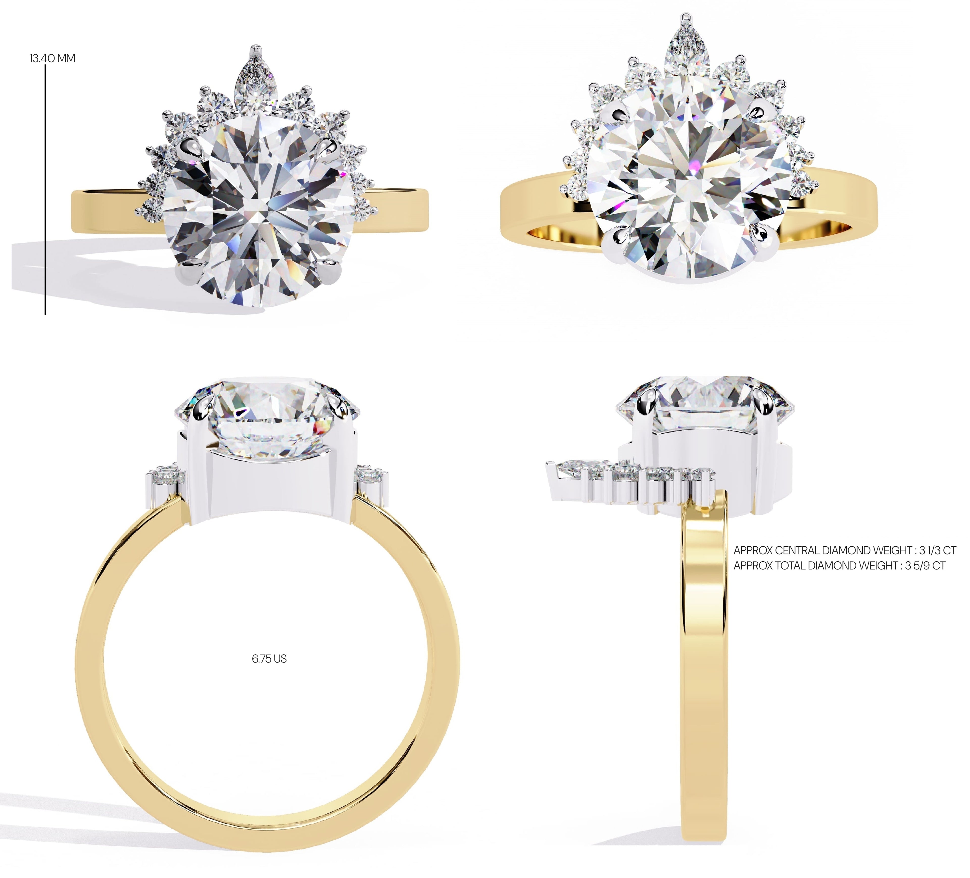 Radiant Eternal Central Stone Brilliance Ring