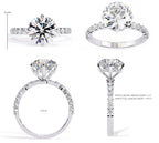 Radiant Central Brilliance Side Stone Ring