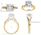Radiant VVS Emerald Cut Central Brilliance Ring