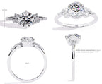 Elegant Central Stone Brilliance Ring with Side Accents
