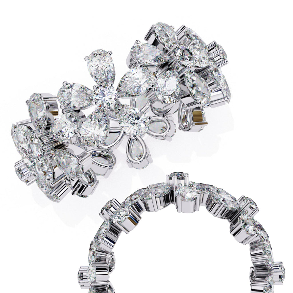Elegant Diamond Side Stone Brilliance Ring