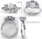 Elegant Central Stone Diamond Ring with Side Accents