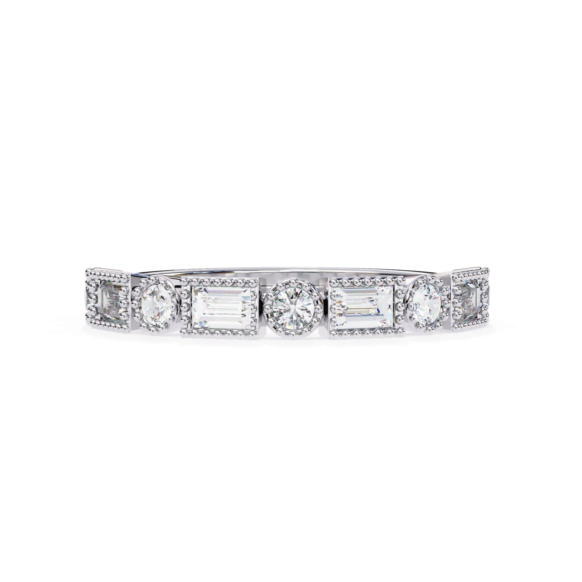 Elegant Diamond Side Stone Brilliance Ring