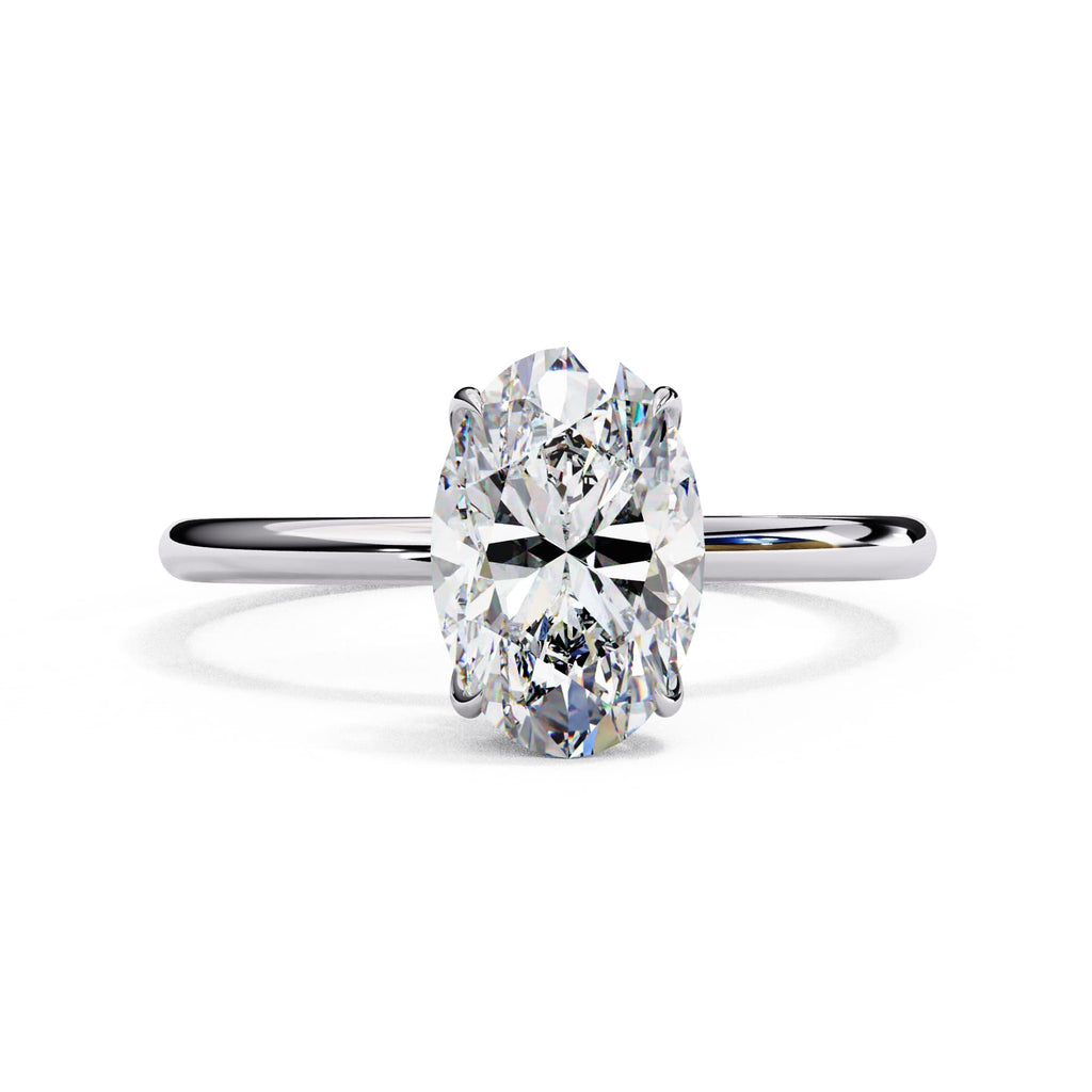 Elegant Central Stone Diamond Ring with Sparkling Side Accents