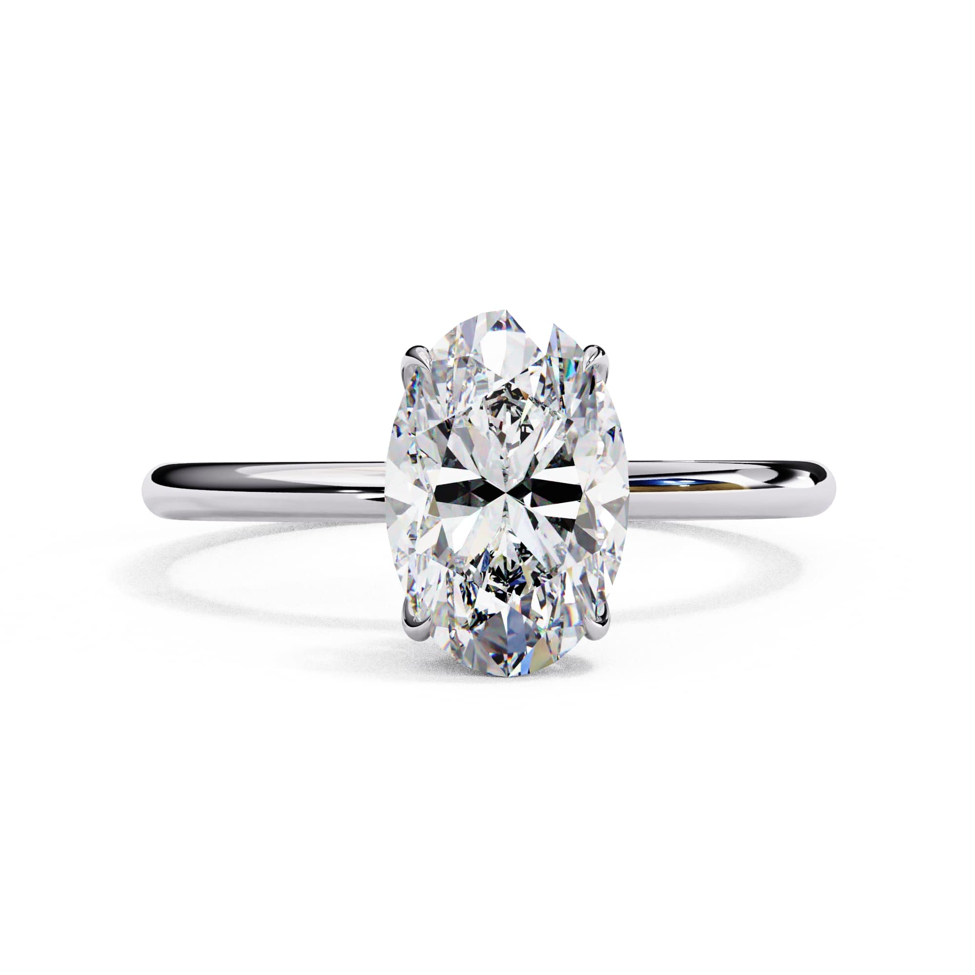 Elegant Central Stone Diamond Ring with Sparkling Side Accents