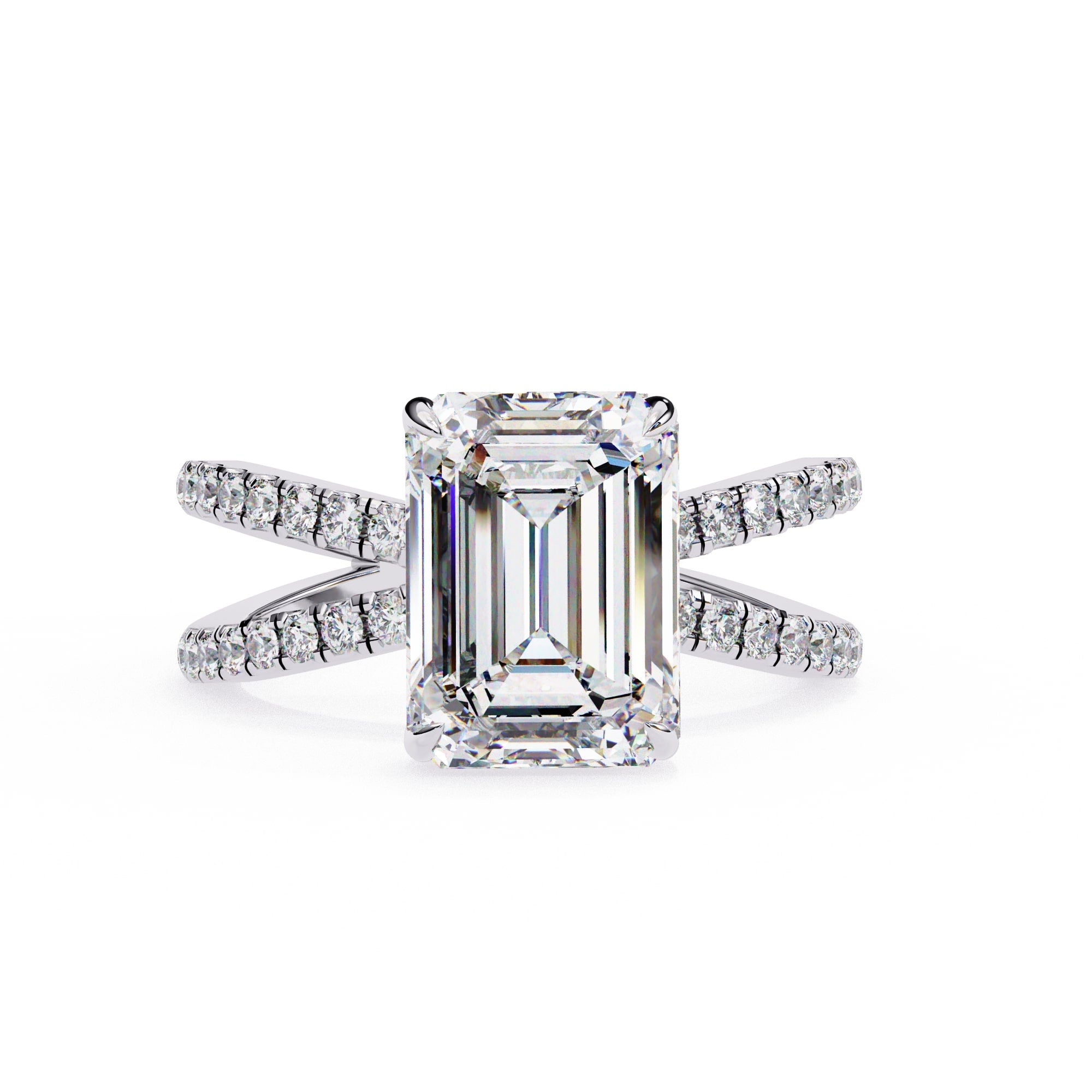 Elegant Diamond Side Stone Brilliance Ring