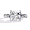 Radiant VVS Emerald Cut Central Brilliance Ring