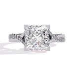 Radiant VVS Emerald Cut Central Brilliance Ring