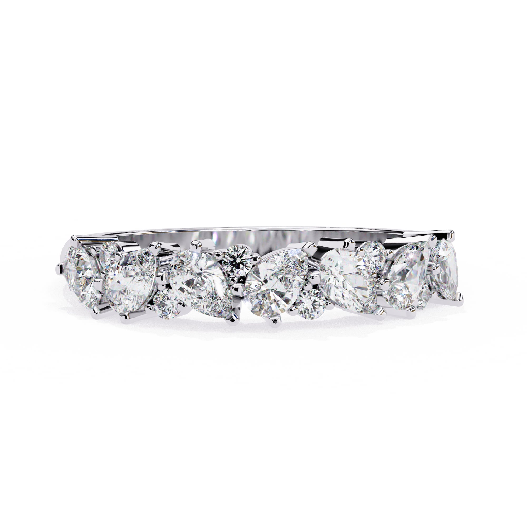 Elegant Diamond Side Stone Brilliance Ring
