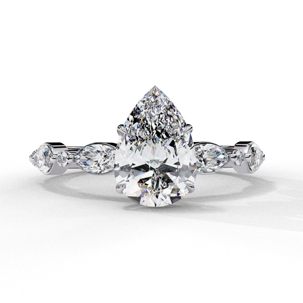 Radiant Brilliance Central Stone Diamond Ring