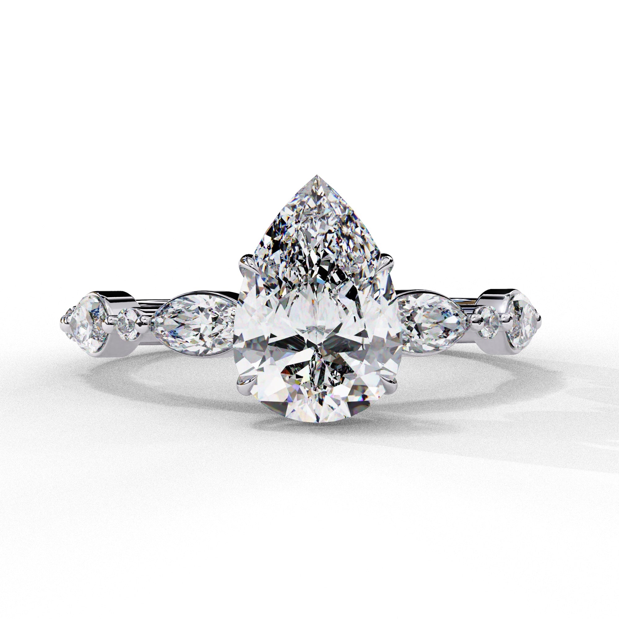 Radiant Brilliance Central Stone Diamond Ring