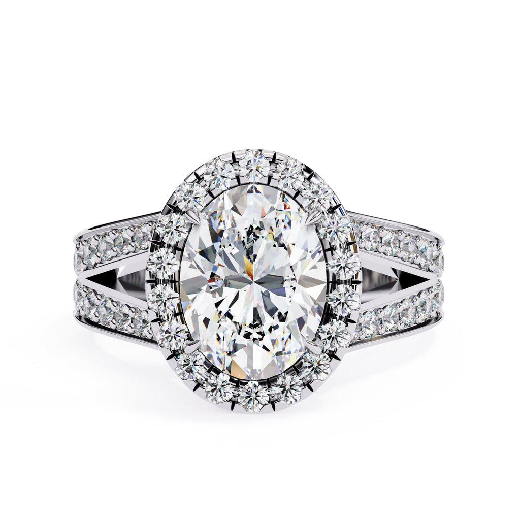 Elegant Diamond Side Stone Brilliance Ring