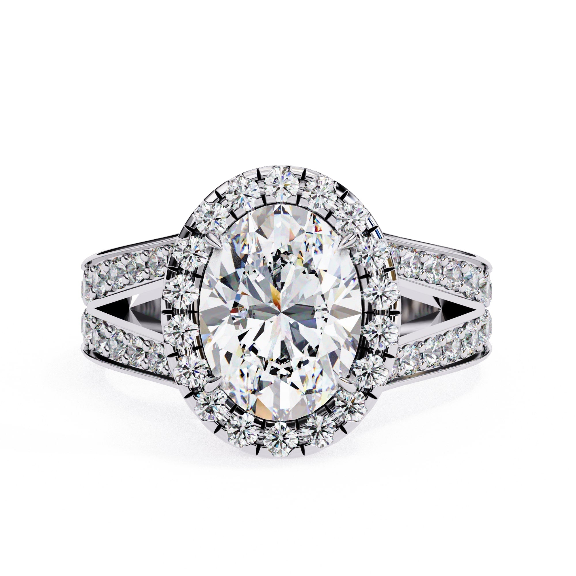 Elegant Diamond Side Stone Brilliance Ring
