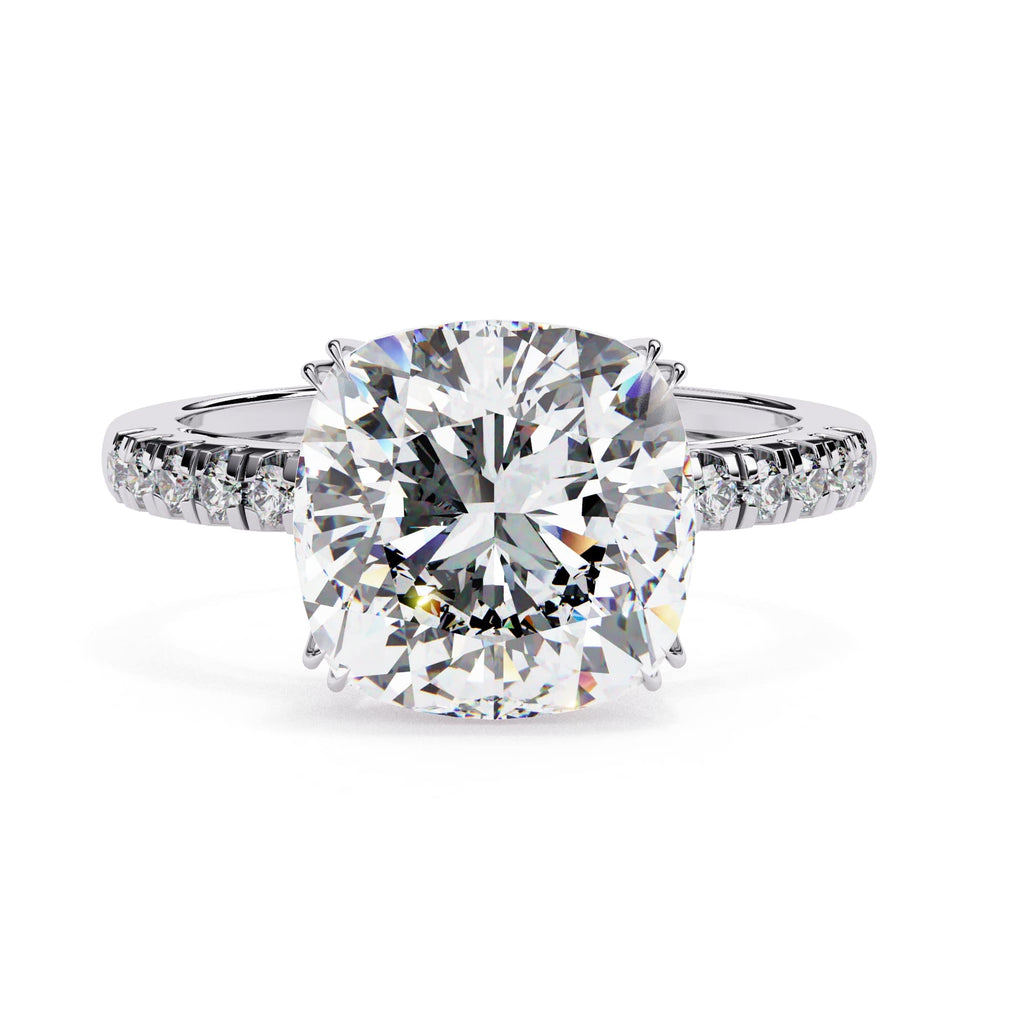 Elegant Diamond Side Stone Brilliance Ring