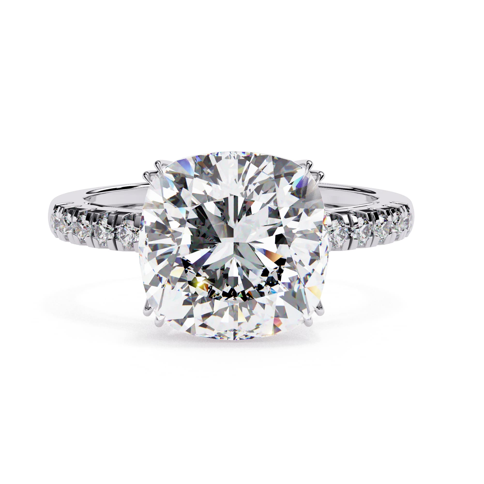 Elegant Diamond Side Stone Brilliance Ring