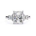 Radiant Central Stone Diamond Side Accents Ring