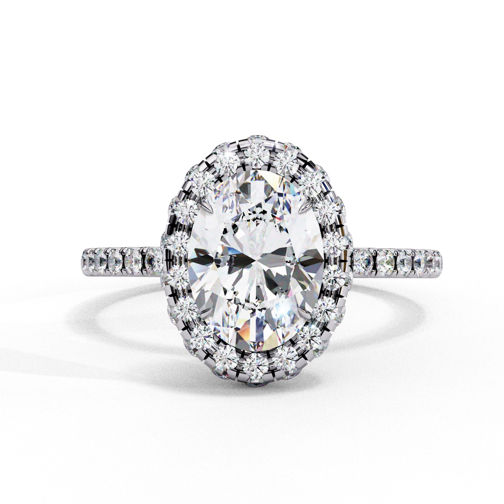 Elegant Diamond Side Stone Brilliance Ring