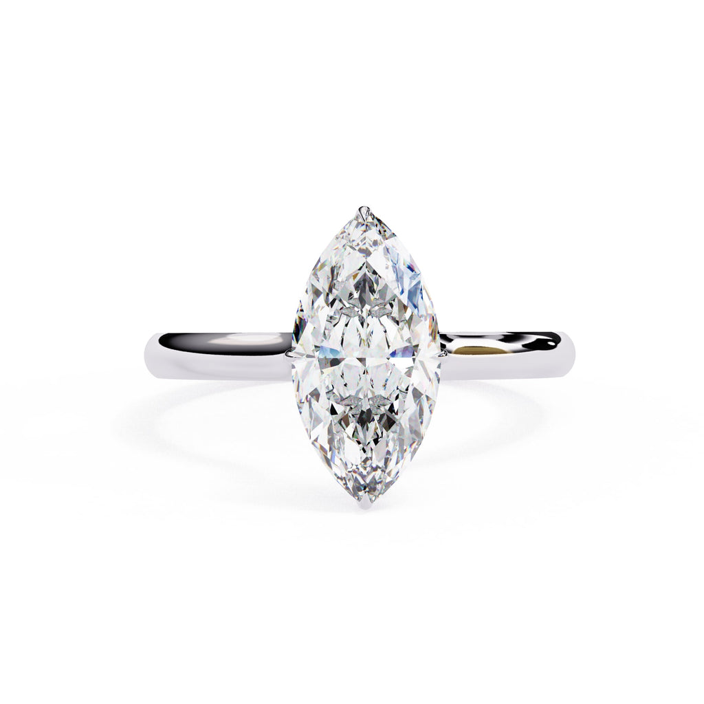 Radiant Central Stone Diamond Ring with Shimmering Side Accents
