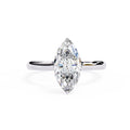 Radiant Central Stone Diamond Ring with Shimmering Side Accents