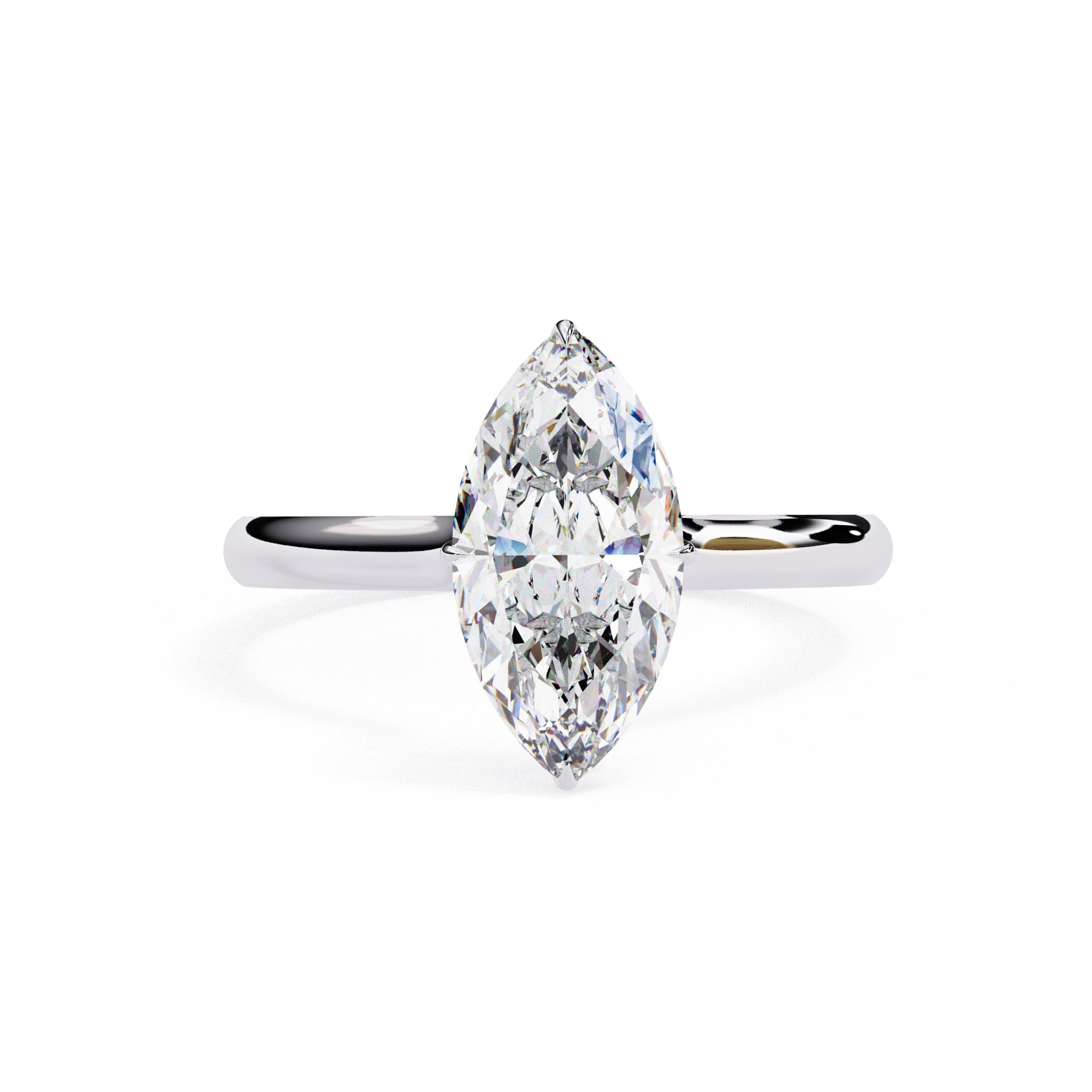 Radiant Central Stone Diamond Ring with Shimmering Side Accents