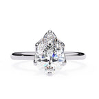 Elegant Central Stone Diamond Ring with Side Brilliance