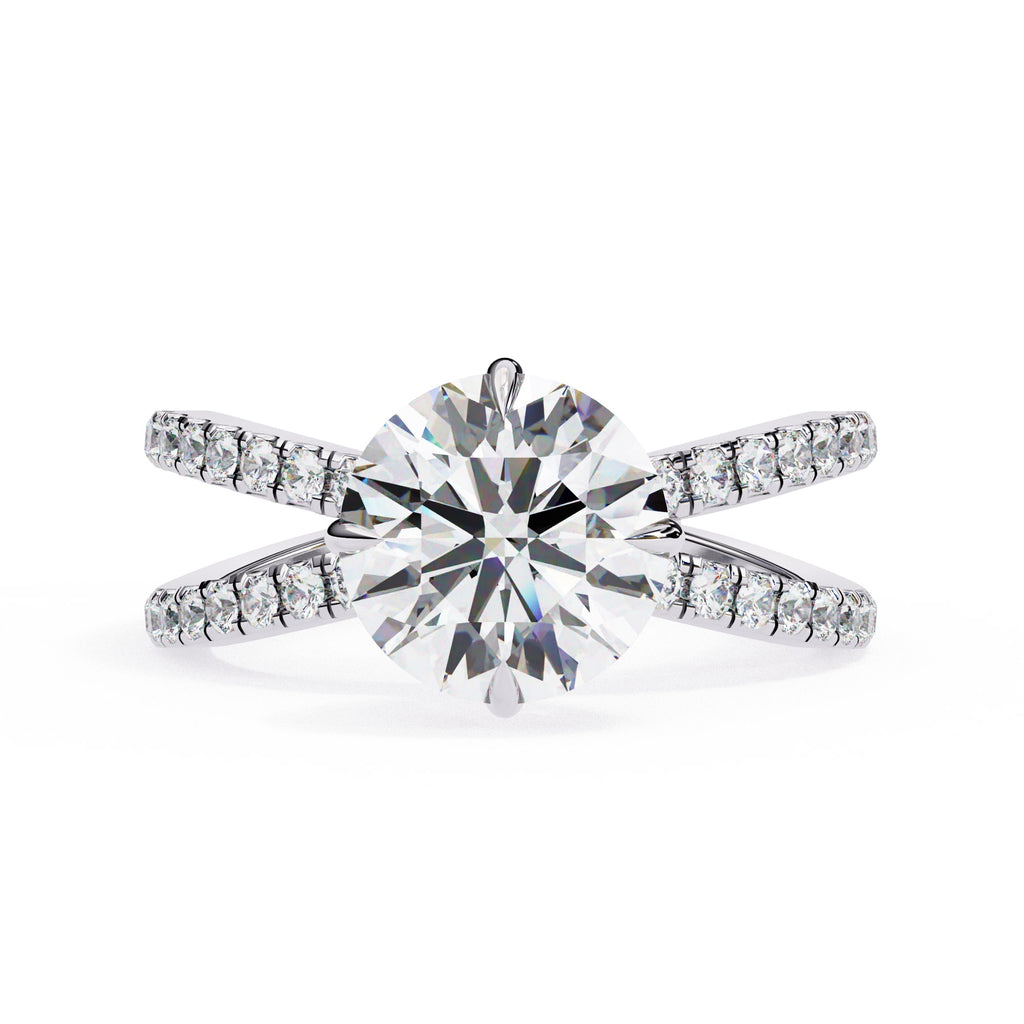 Elegant Central Stone Diamond Ring with Side Accents