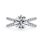 Elegant Central Stone Diamond Ring with Side Accents