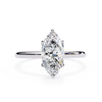 Elegant Diamond Central Stone Side Accent Ring