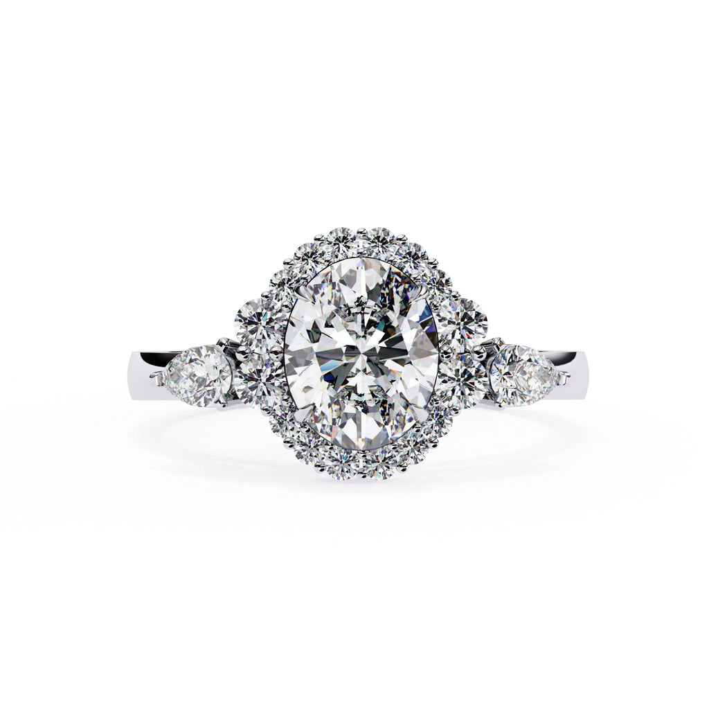 Elegant Diamond Side Stone Brilliance Ring