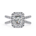 Elegant Central Stone Diamond Ring with Radiant Side Accents