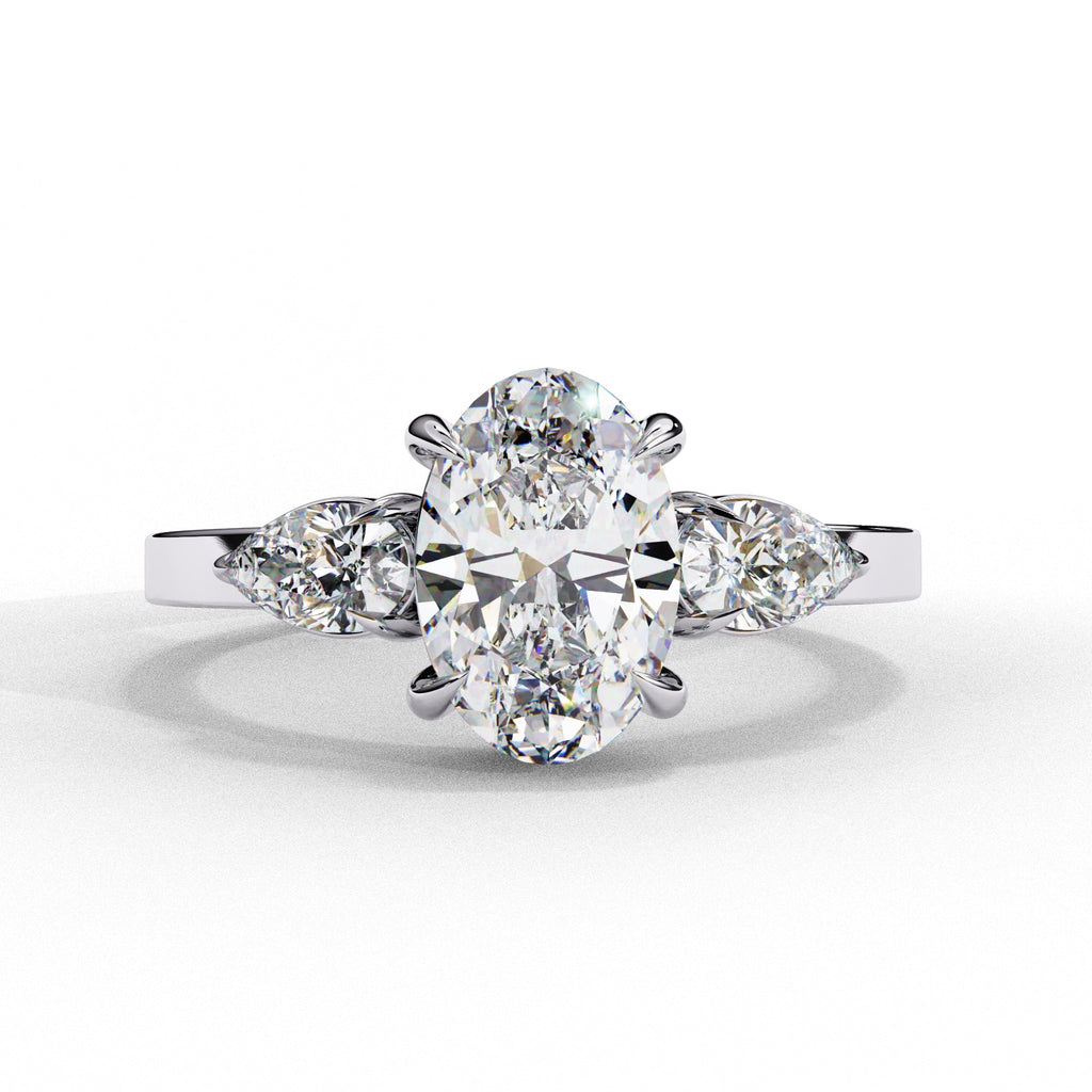 Elegant Multi-Stone Central Brilliance Ring