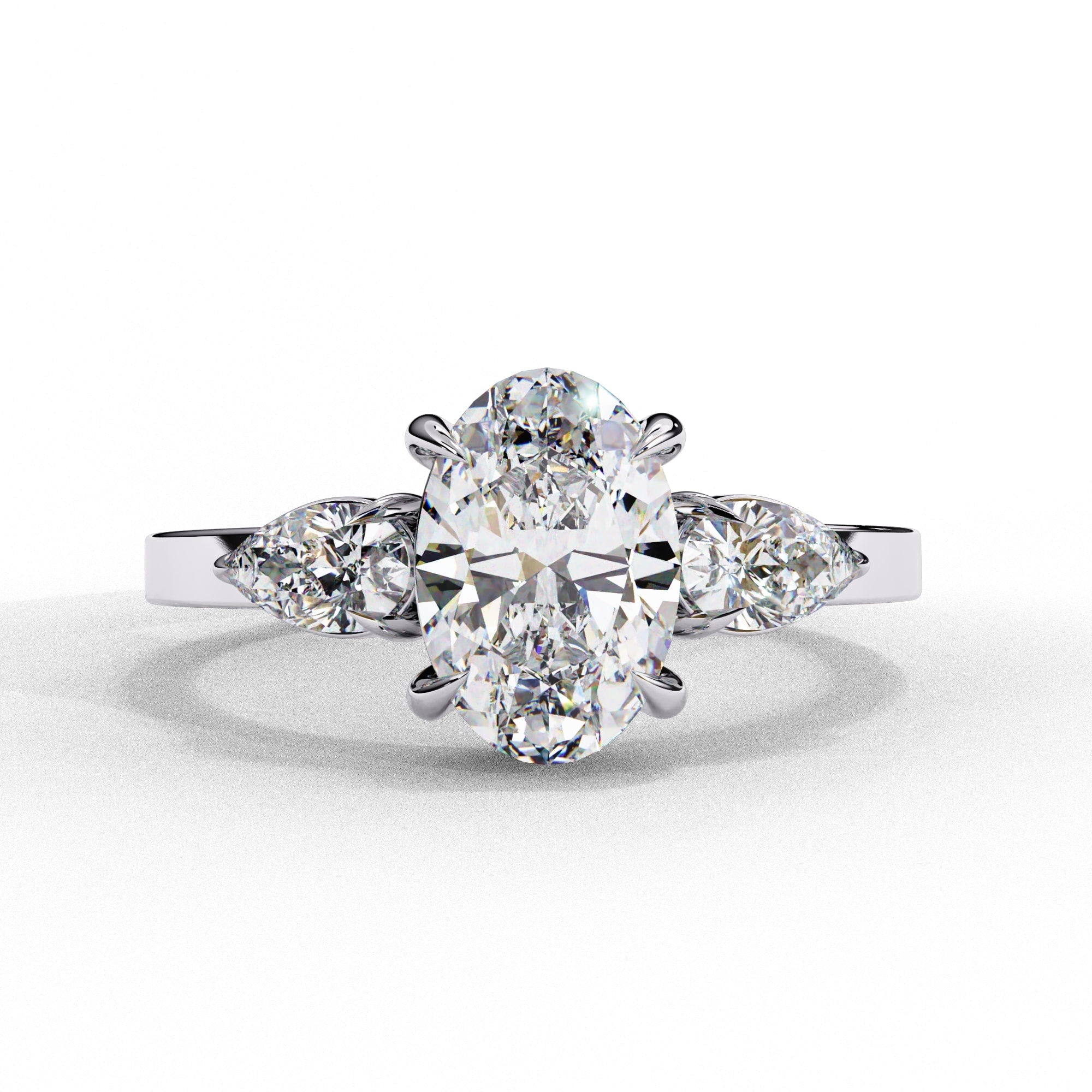 Elegant Multi-Stone Central Brilliance Ring