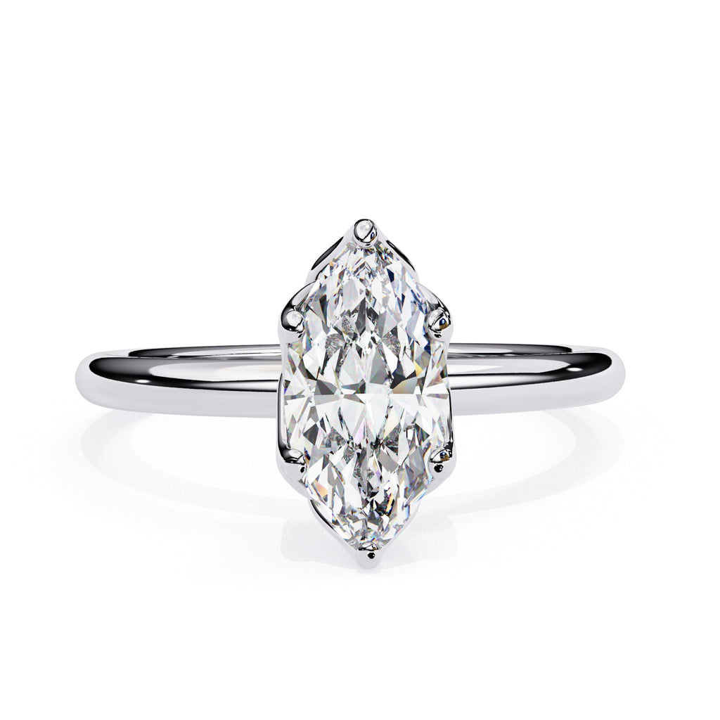 Elegant Central Stone Diamond Ring with Side Accents