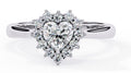 Radiant Central Stone Diamond Ring with Sparkling Side Accents