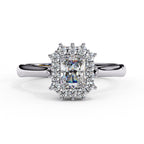 Elegant Central Stone Diamond Halo Ring
