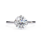 Elegant Diamond Center Stone Ring with Side Accents