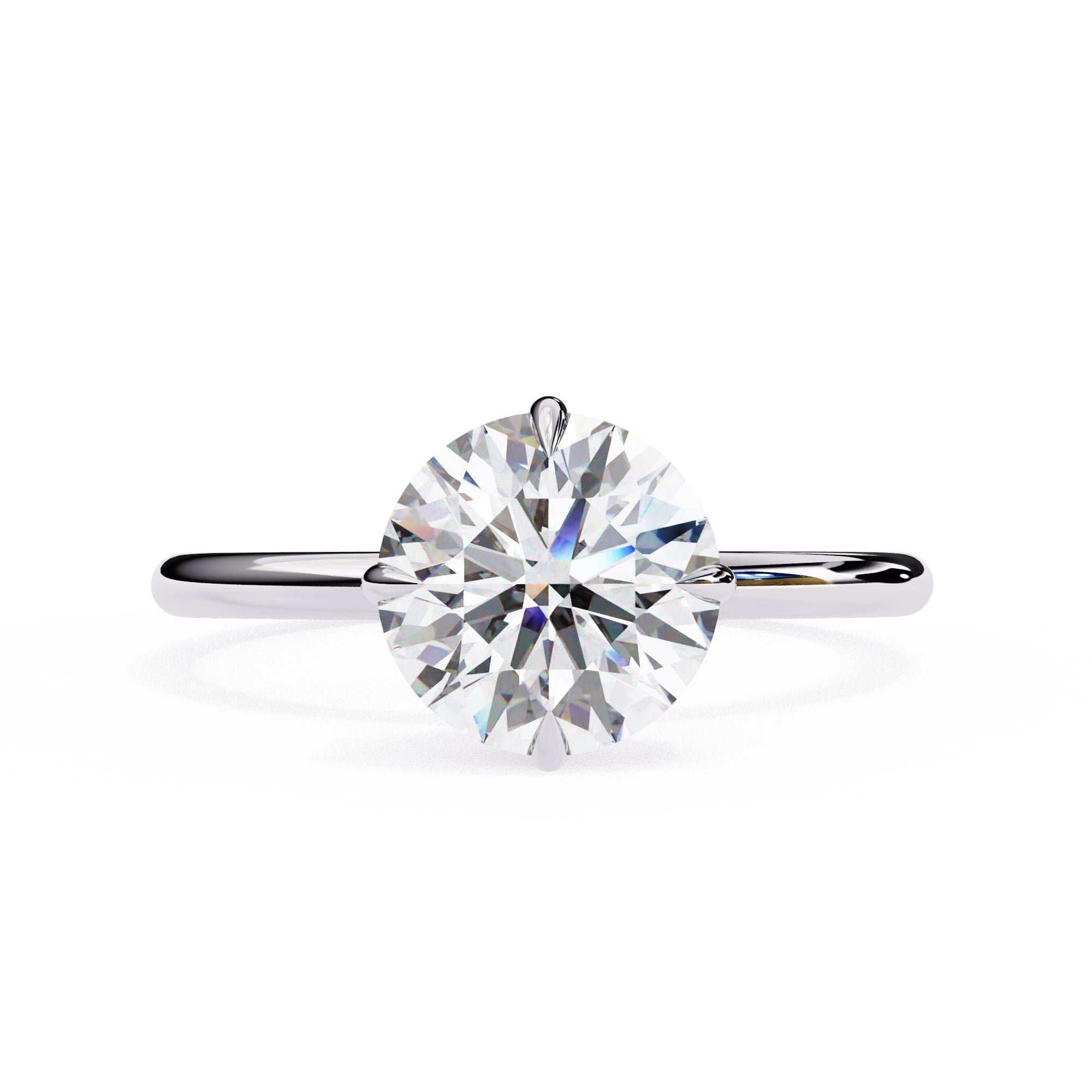 Elegant Diamond Center Stone Ring with Side Accents