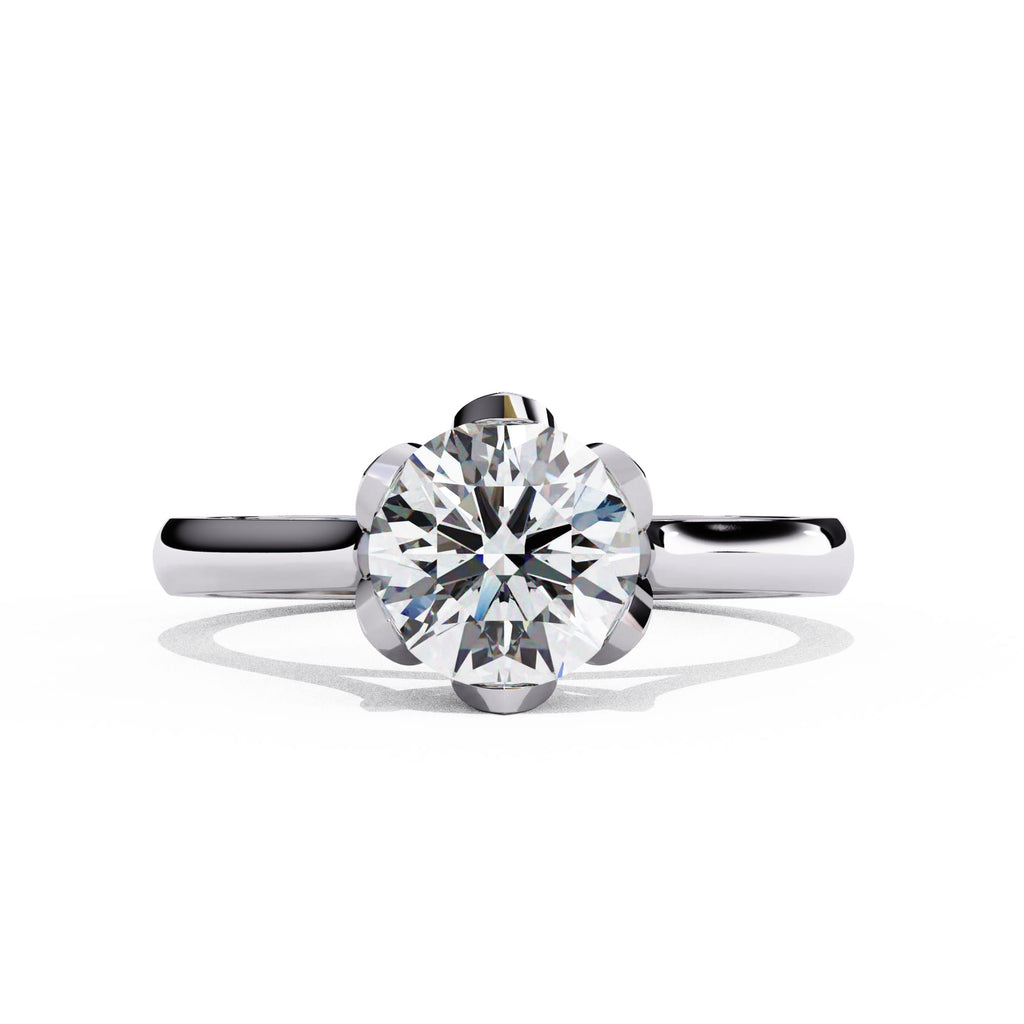 Elegant Radiant Central Stone Ring with Shimmering Side Accents