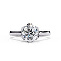 Elegant Radiant Central Stone Ring with Shimmering Side Accents