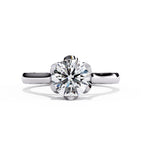 Elegant Radiant Central Stone Ring with Shimmering Side Accents