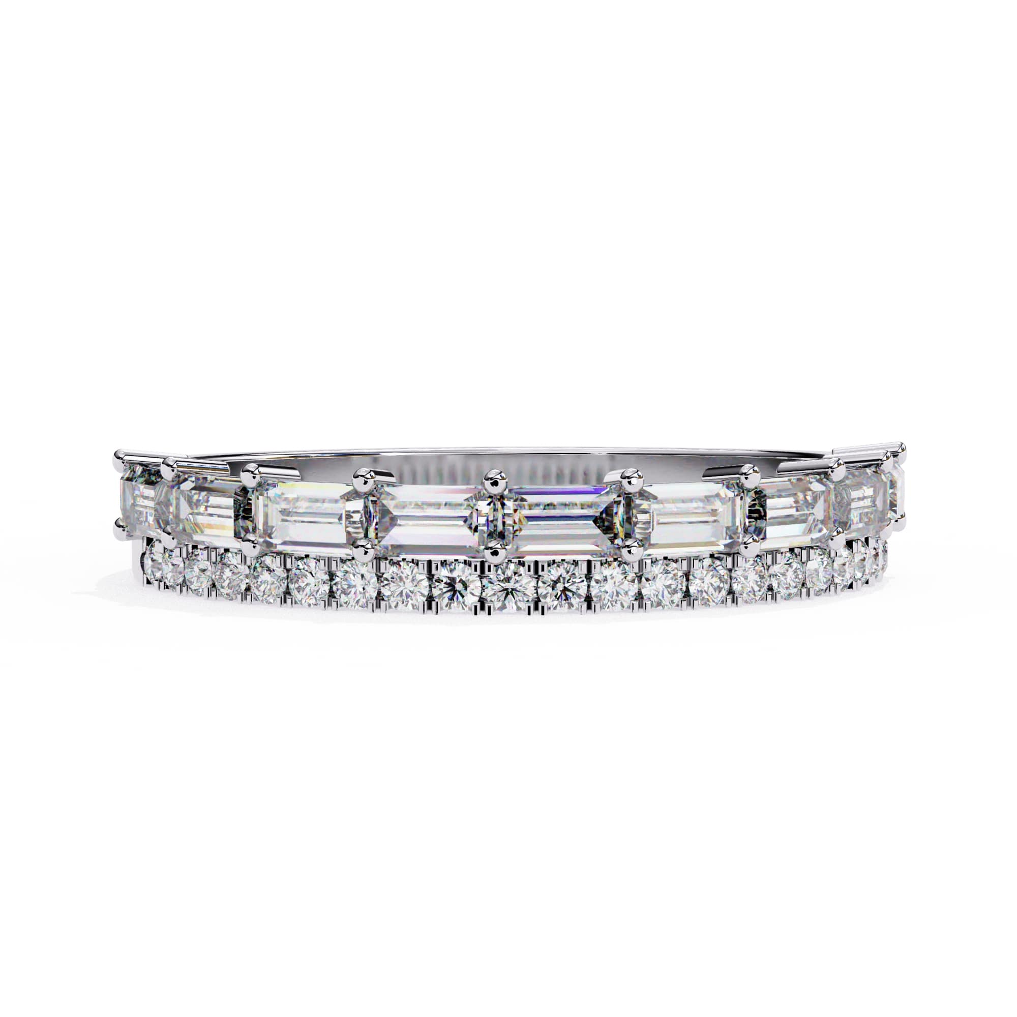 Elegant Diamond Side Stone Brilliance Ring