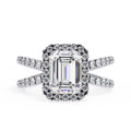 Elegant Diamond Central Stone Ring with Side Accents