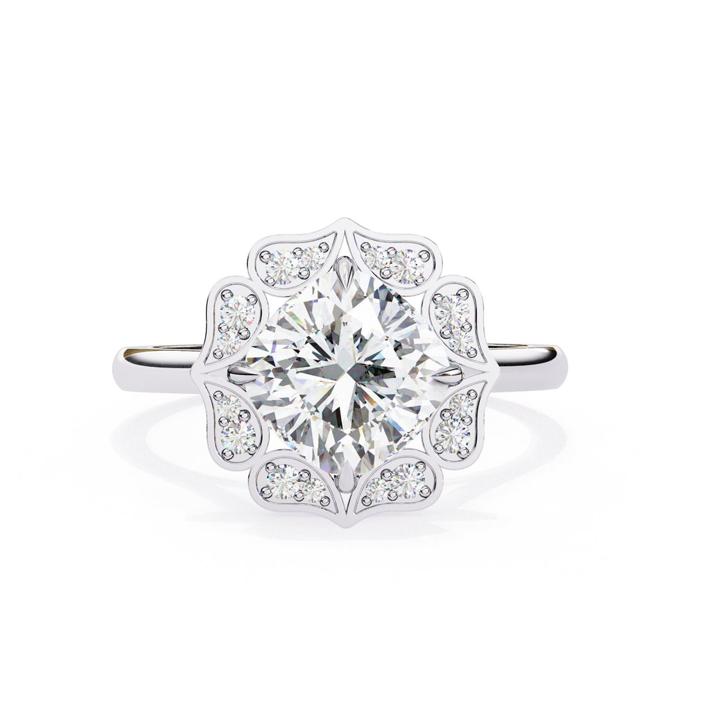 Elegant Diamond Central Stone Ring