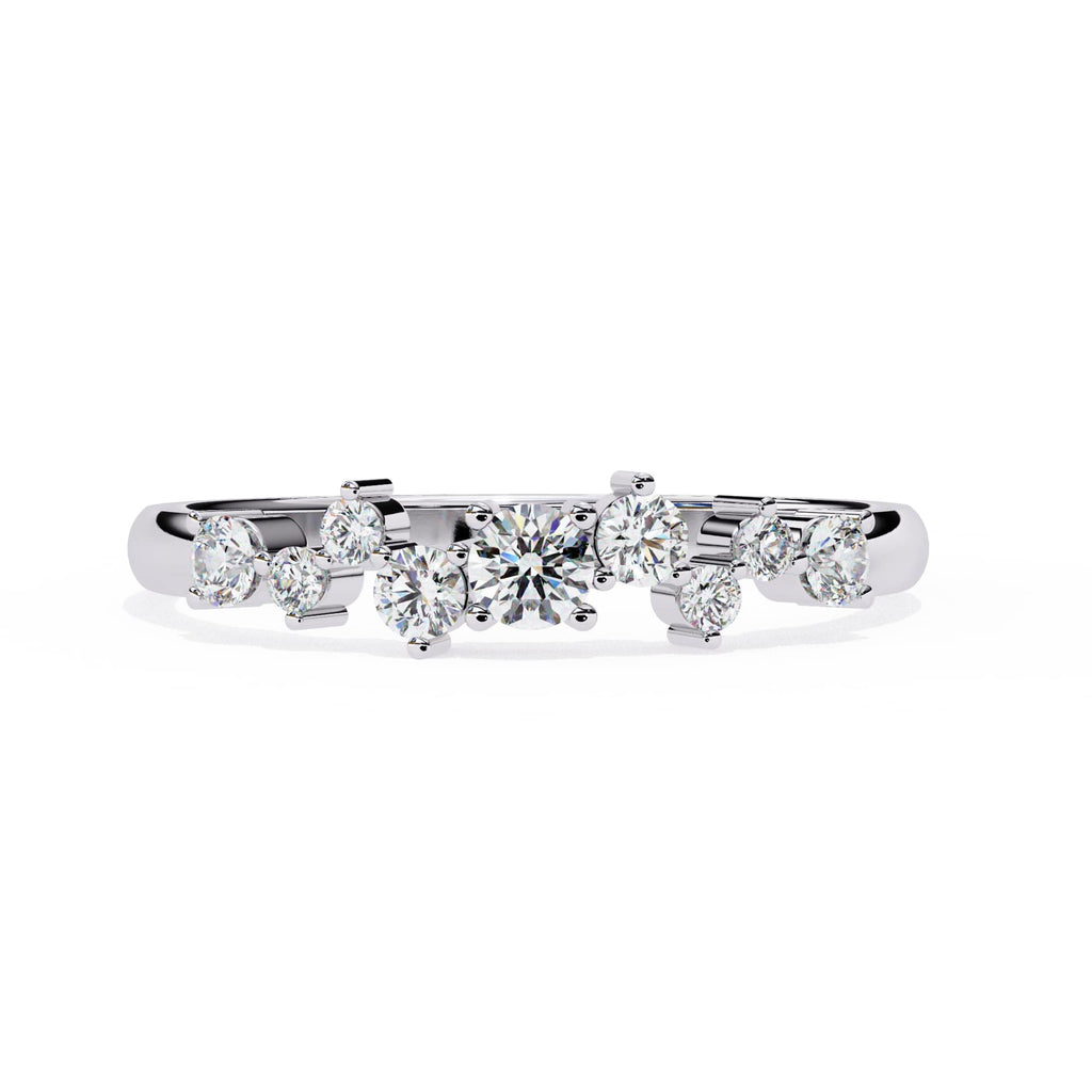 Elegant Diamond Side Stone Brilliance Ring