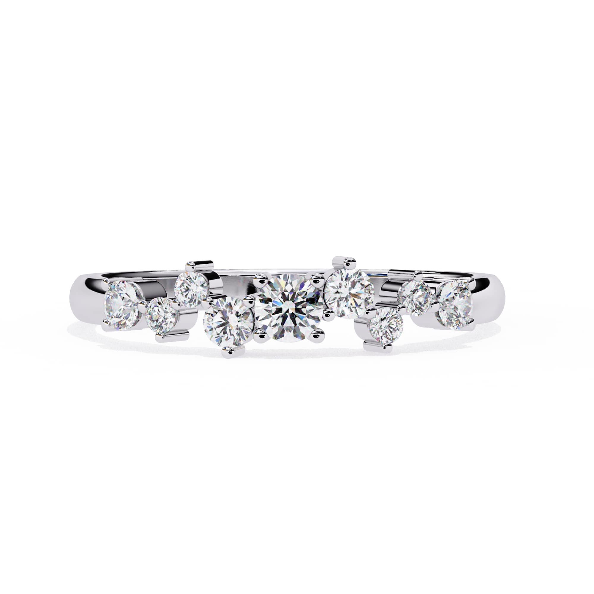 Elegant Diamond Side Stone Brilliance Ring