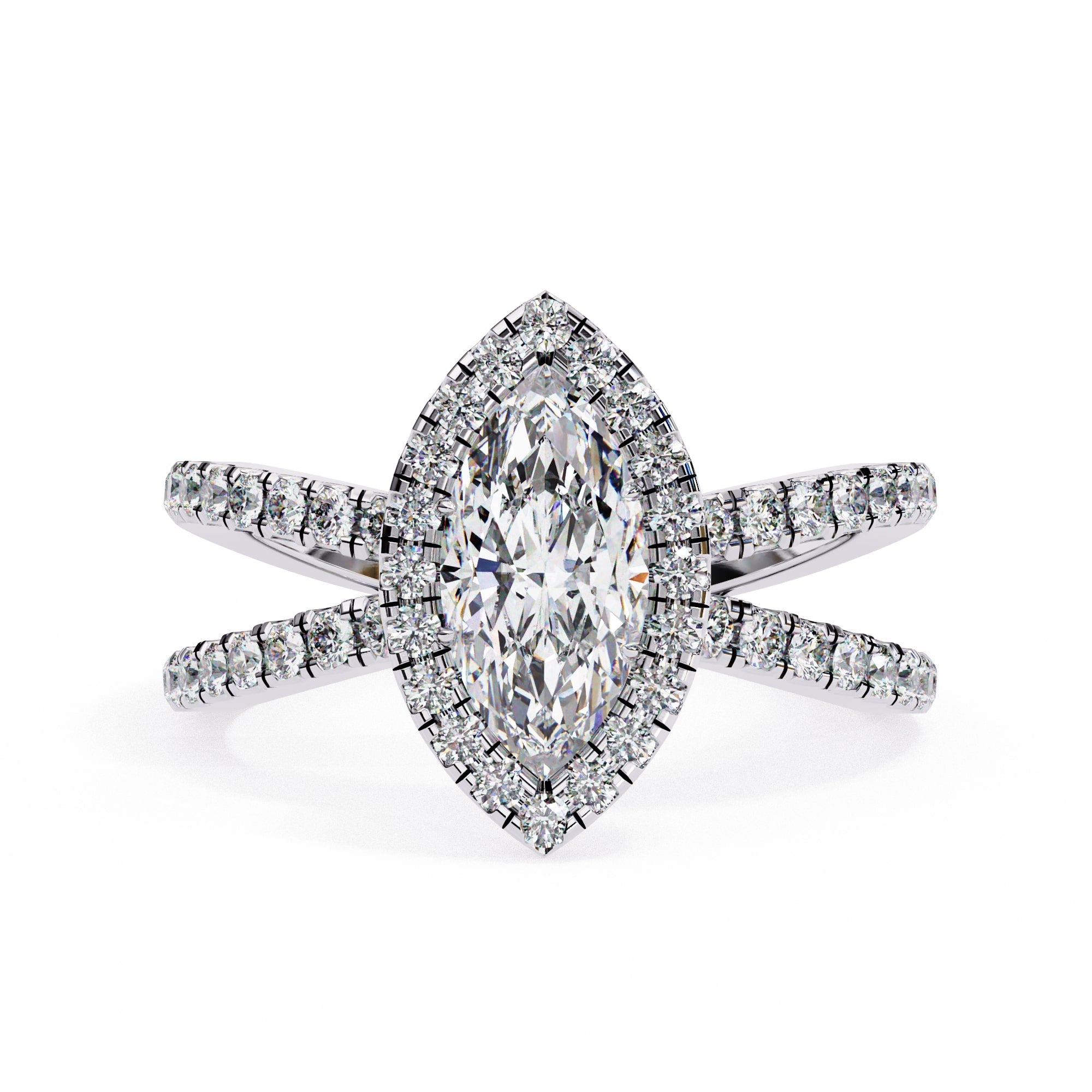 Elegant Diamond Side Stone Brilliance Ring