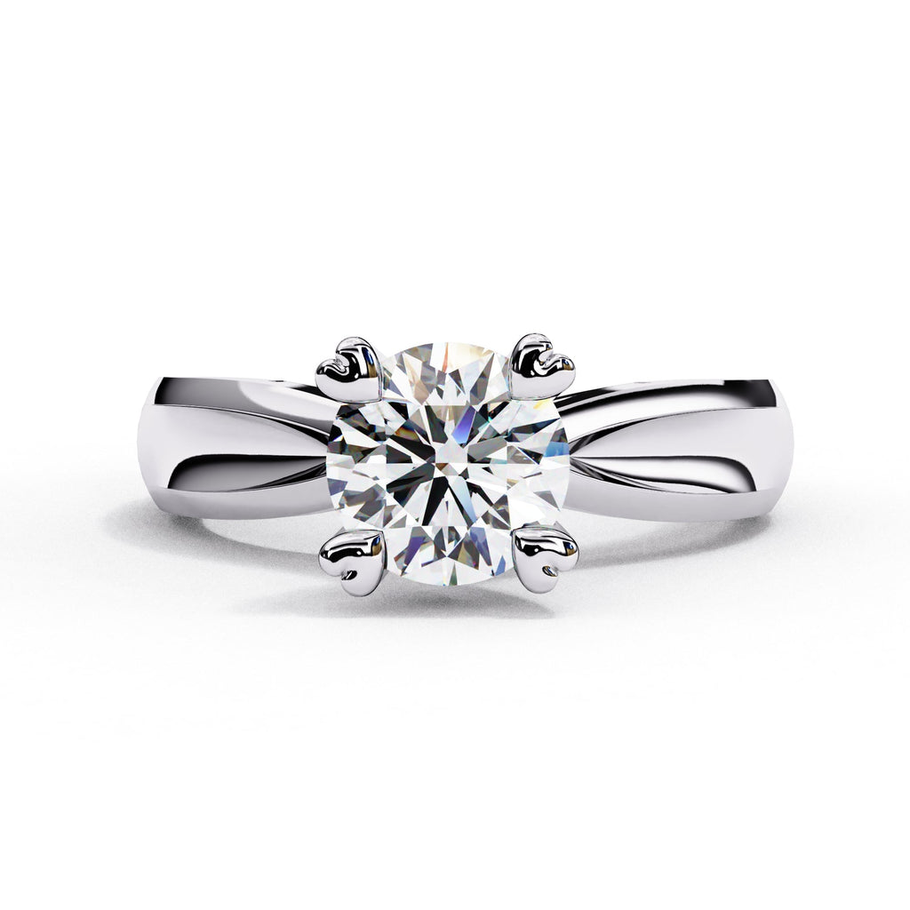 Elegant Solitaire Central Stone Ring