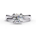 Elegant Solitaire Central Stone Ring