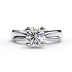 Elegant Solitaire Central Stone Ring