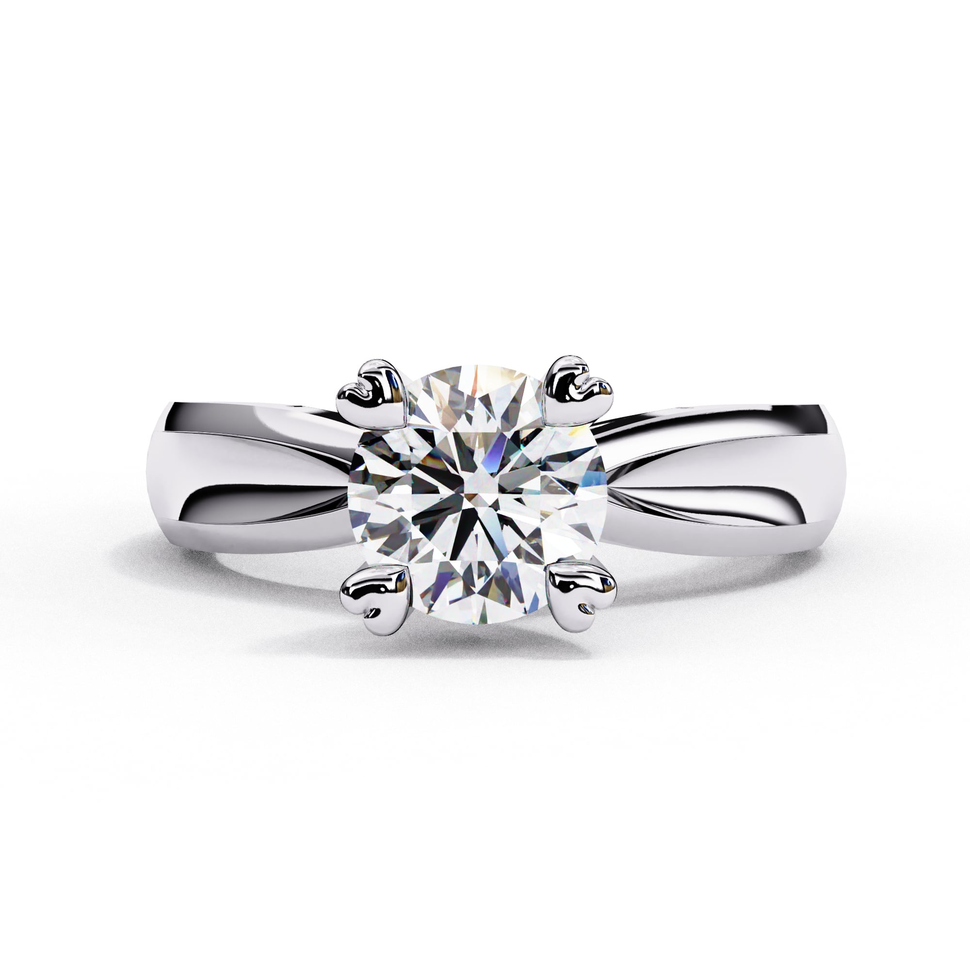 Elegant Solitaire Central Stone Ring